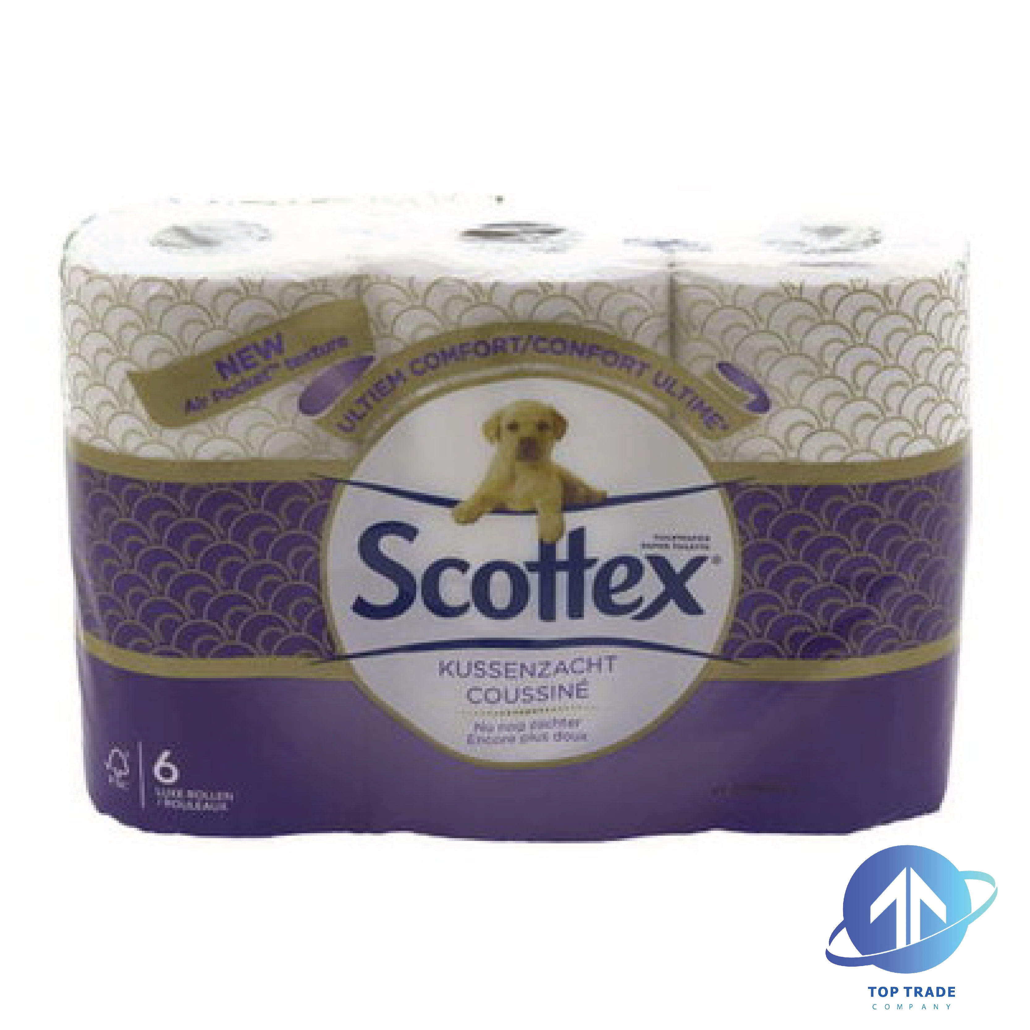 Scottex cushion soft toilet paper 6 rolls 3 layers